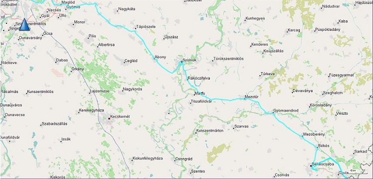 Route durch Ungarn